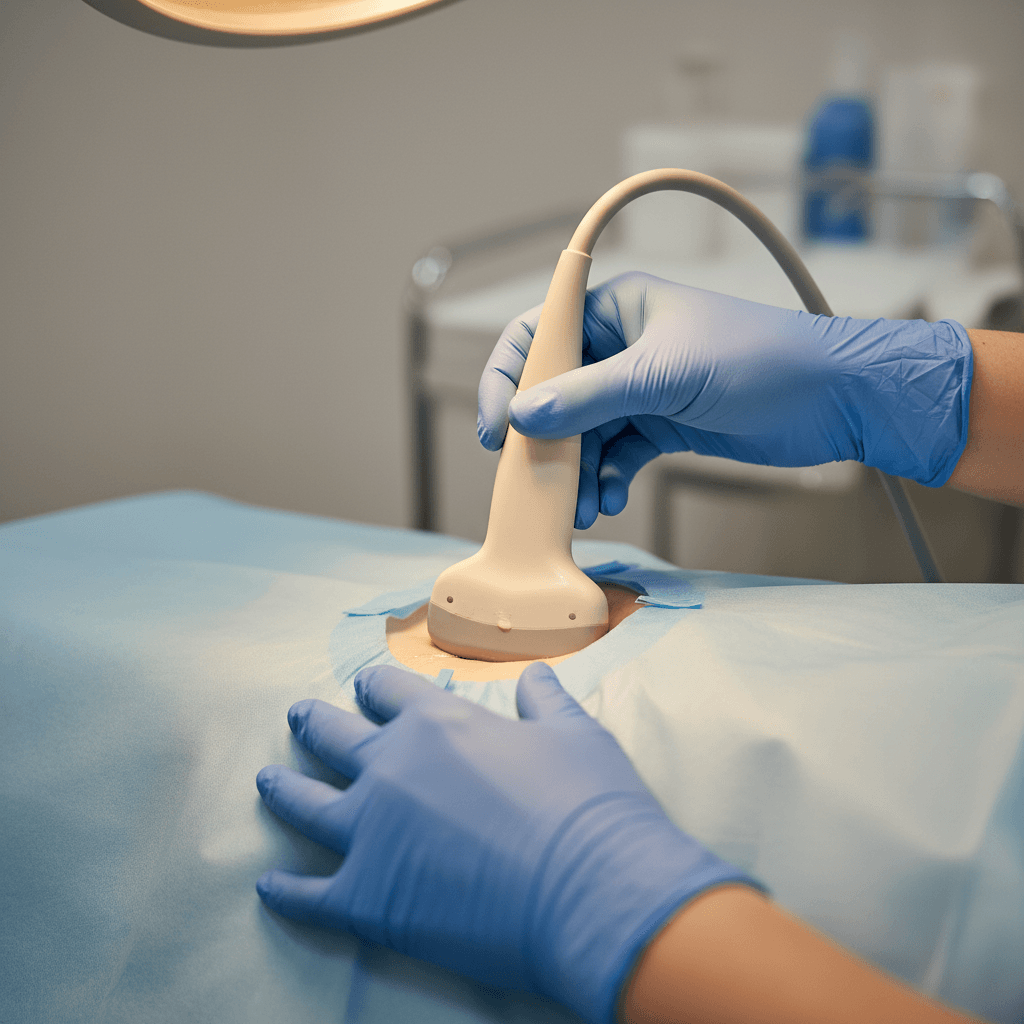 Ultrassom transvaginal realizado com expertise